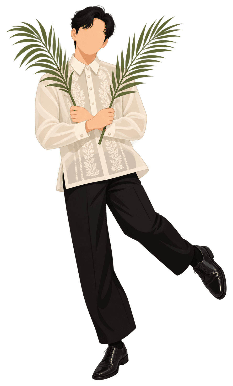 Guest in a barong with dark trousers